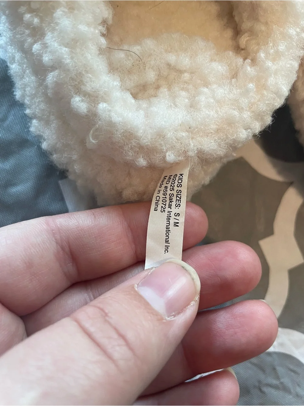 Baby Reindeer Fluffy Slippers S/m Fits Like 18 Months Christmas Holiday Winter